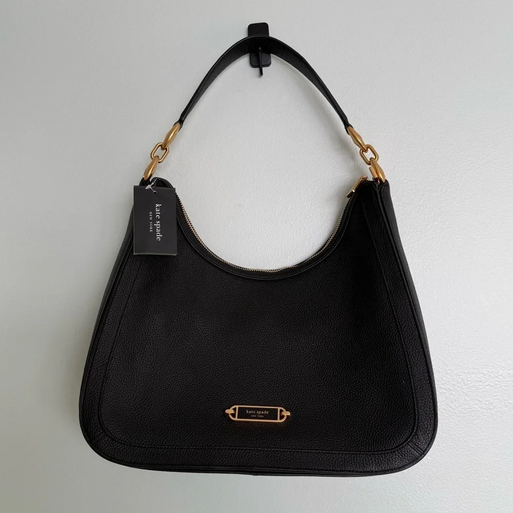 Kate Spade Gramercy Medium Black Leather Hobo Bag